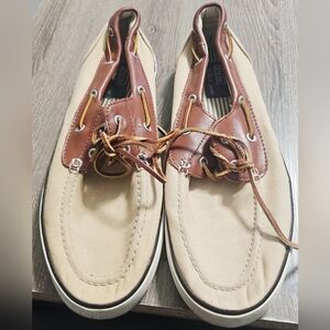 Mens Rylander Canvas and Leather Polo by Ralph Lauren boat shoes size 11.5D